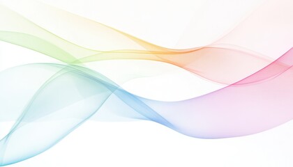 Fototapeta premium Abstract Colorful Waves Background with Smooth Flowing Lines and Pastel Rainbow Hues
