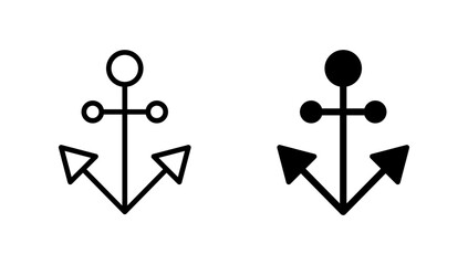 Anchor icon vector. Anchor sign and symbol. Anchor marine icon.