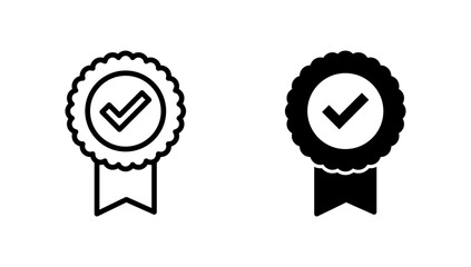 Approved icon vector. Certified Medal Icon