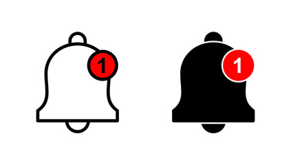 Bell icon vector. Notification sign and symbol for web site design