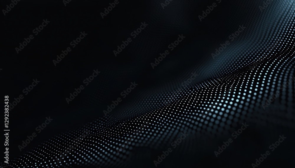 Poster abstract dark blue particle wave background