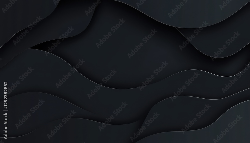 Aufkleber Abstract Dark Wave Background Texture: Elegant Seamless Pattern for Modern Design