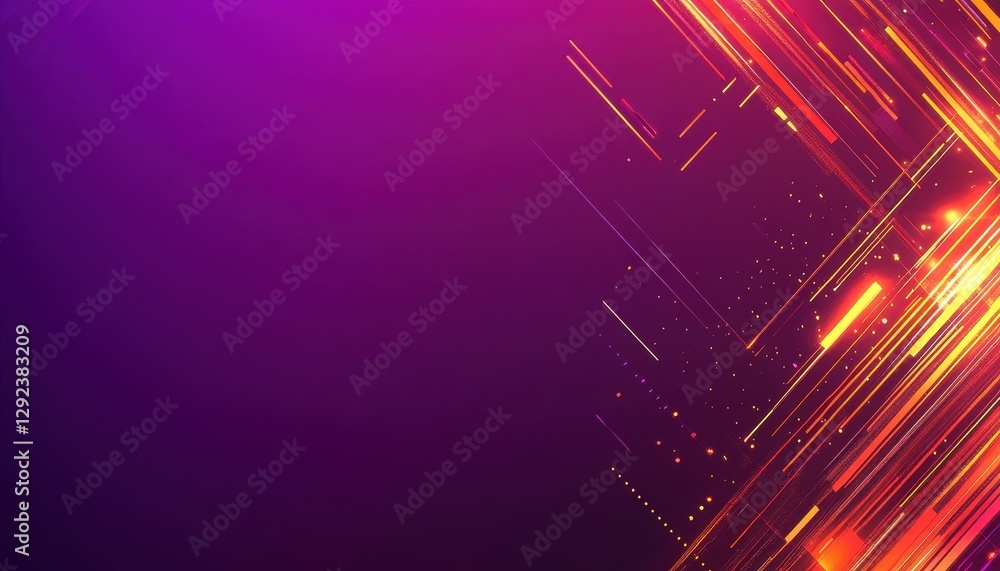 Poster abstract dynamic background with vibrant color streaks and glowing lines