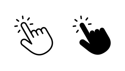 Hand click icon vector. pointer sign and symbol. hand cursor icon