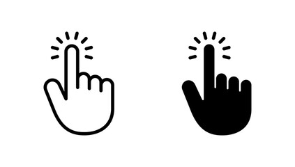 Hand cursor icon vector. cursor sign and symbol. hand cursor icon clik