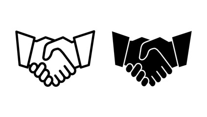 Handshake icon vector. business handshake sign and symbol. contact agreement