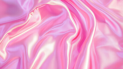 Fototapeta premium Elegant abstract pink satin fabric background with soft highlights for romantic design