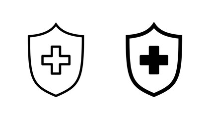 Fototapeta premium Health insurance icon vector. Insurance health document sign and symbol
