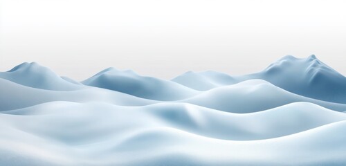 Winter Landscape Snow Drift Empty Snowbank Field Frosty Hills Scenic Vector Illustration