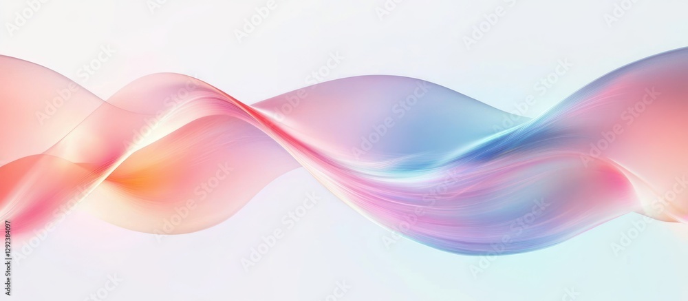 Poster abstract gradient wave flowing light trails modern minimalism soft colors