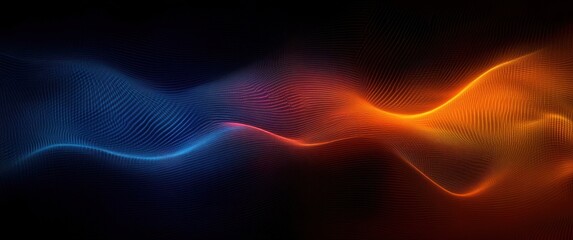 Fototapeta premium Abstract Wave Gradient Flow Line Digital Technology Background Modern Illustration
