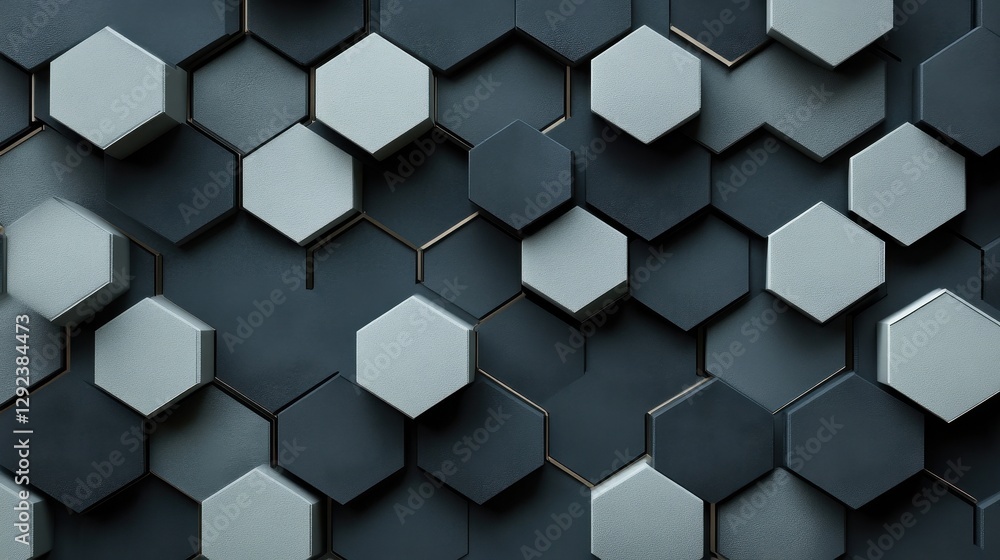 Poster Abstract Geometric Hexagon Pattern Texture Background