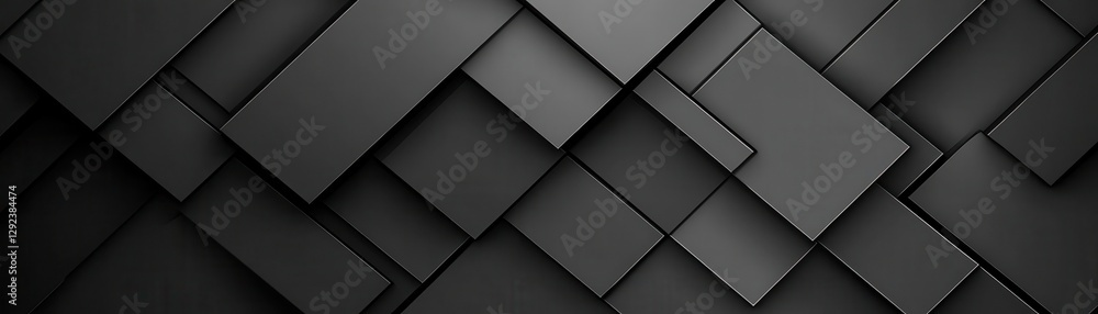Aufkleber abstract geometric pattern of dark grey and black squares
