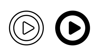 Play icon vector. Play button sign and symbol