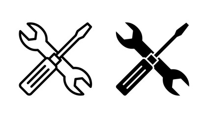 Repair tools icon vector. tool sign and symbol. setting icon. Wrench and screwdriver. Service