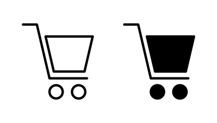 Shopping icon vector. Shopping cart sign and symbol. Trolley icon