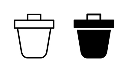 Trash icon vector. trash can icon. delete sign and symbol.
