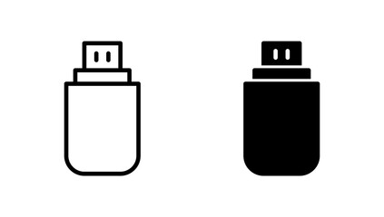 Usb icon vector. Flash disk sign and symbol. flash drive sign.