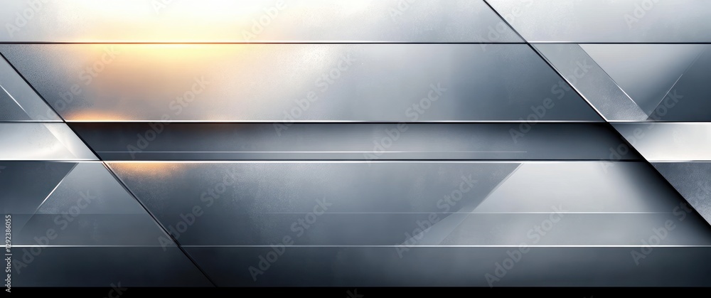 Aufkleber abstract geometric composition with sharp shapes and monochromatic gray colors