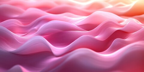 Fototapeta premium Soft Pink Waves Abstract Gel Texture Background for Beauty Products and Cosmetics