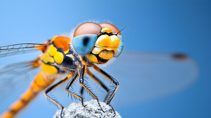 Extreme Closeup of a Dragonfly Eye Detailed Macro Photography