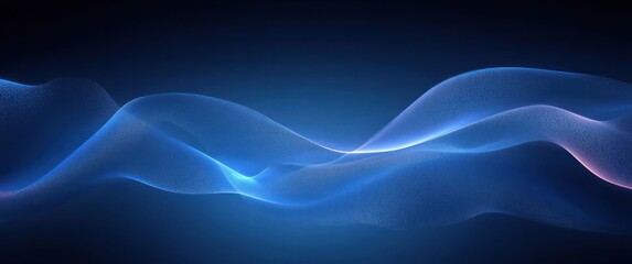 Abstract Blue Wave Design with Soft Light Effects for Modern Wallpaper and Futuristic Background