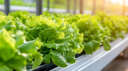 Hydroponic lettuce harvesting by a farmer in a greenhouse agriculture close-up fresh produce