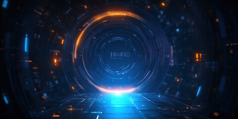 Obraz premium Futuristic Technology Background Abstract Circuit Board Illustration Digital Innovation Cyberpunk Design