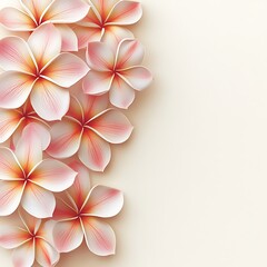 Fototapeta premium Bright frangipani design showcased vividly in a spa-inspired layout 