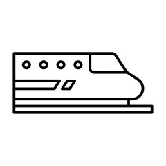 High-Speed Train icon in outline style