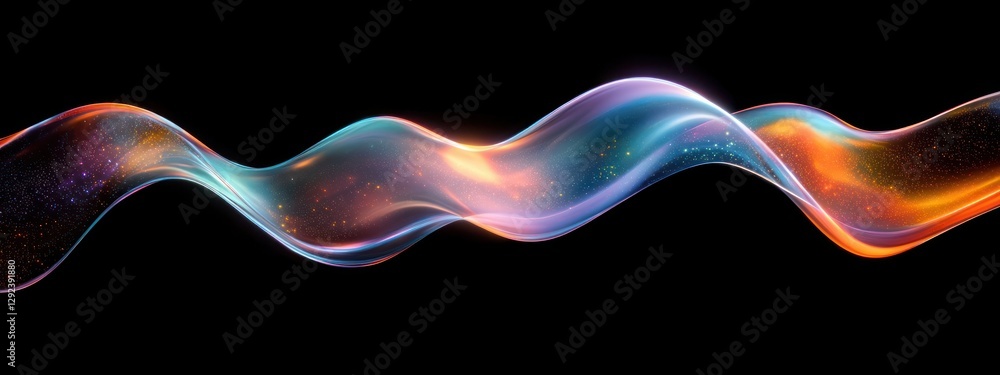 Poster futuristic liquid wave abstract design glossy gradient 3d rendering modern graphic element