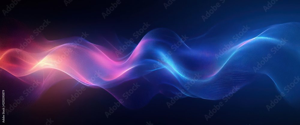Poster digital wave pattern fluidity light effect abstract motion background