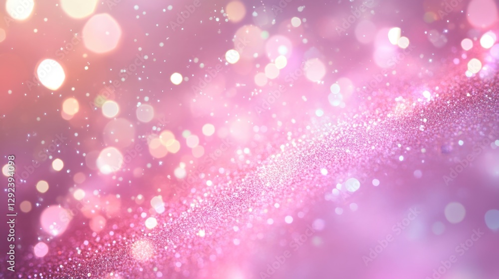 Poster creating a stylish soft pink gradient with sparkle for digital art online graphic design studio aest