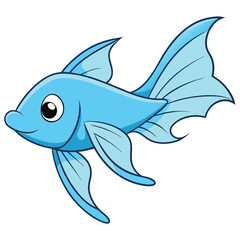 Obraz premium azure-glider-a-sleek--sky-blue-fish-that-gracefull.eps