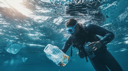 Support marine life preservation ocean visual campaign aquatic environment underwater perspective conservation awareness