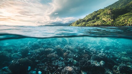 Support marine life preservation ocean depths visual campaign aquatic environment eco-conscious viewpoint conservation concept