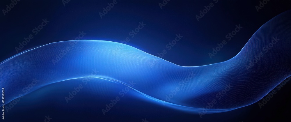 Aufkleber futuristic abstract blue gradient background with smooth curves and light effects for dynamic wallpa