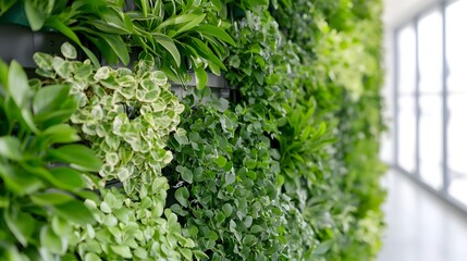 Obraz premium Indoor hydroponic garden in modern coworking space urban environment contemporary design