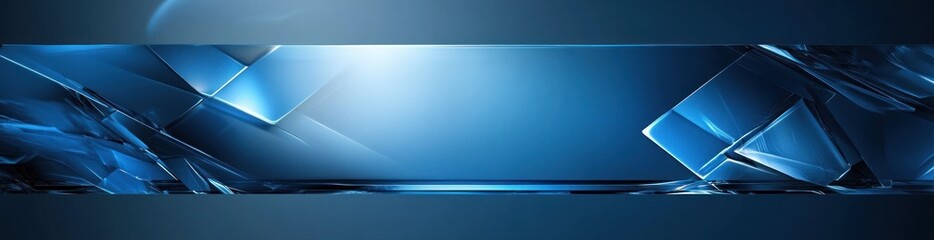 Futuristic Abstract Digital Art with Geometric Shapes and Blue Gradient Light Effects for Modern Wallpaper and Graphic Design