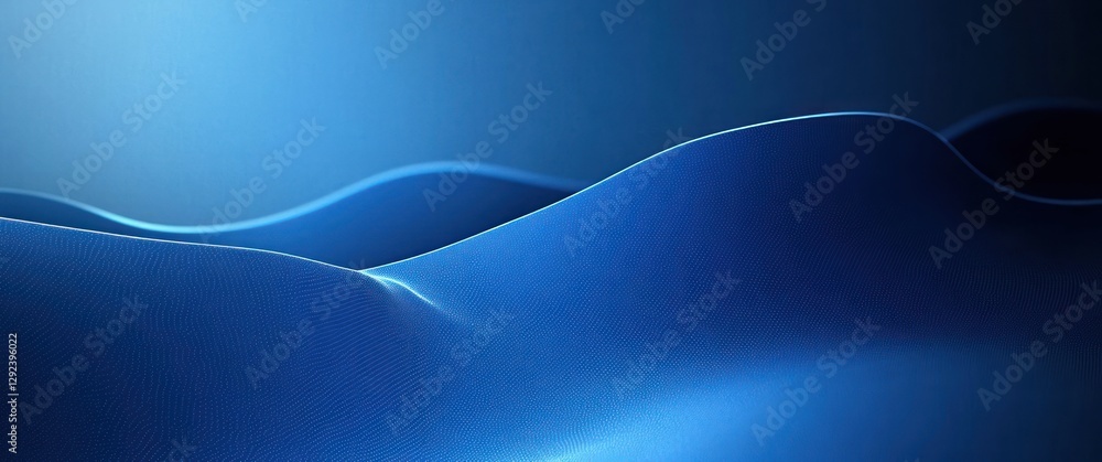 Aufkleber futuristic abstract blue gradient background with dynamic flowing curves and light effects for wallp