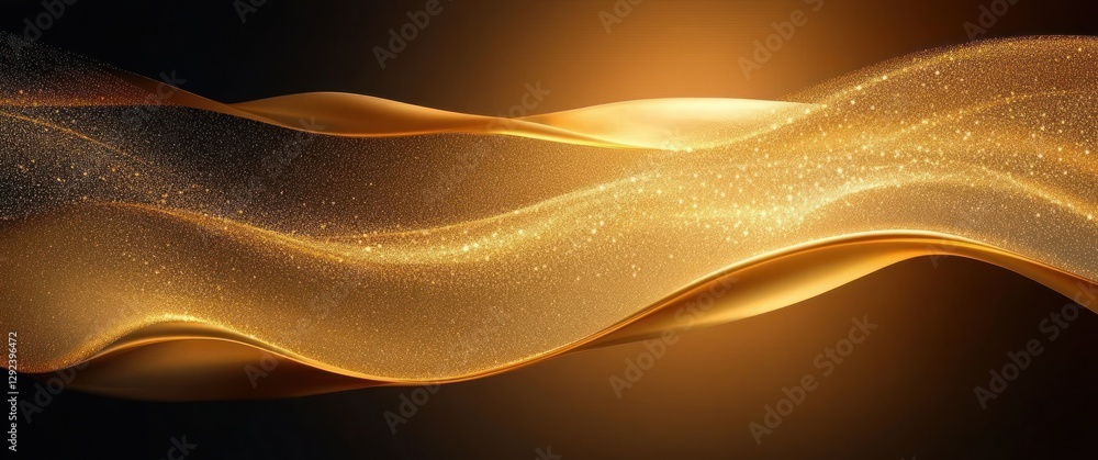 Poster luxurious gold abstract background with smooth curves and dynamic lines for elegant wallpaper and ba