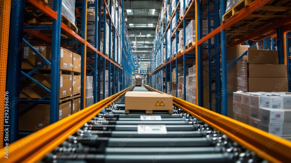 Poster improving warehouse efficiency insights on automated storage in global logistics