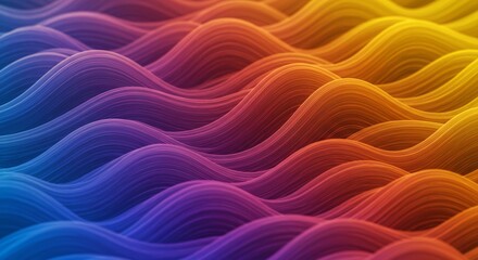 Obraz premium Abstract 3D wave pattern with smooth curves and gradient lighting