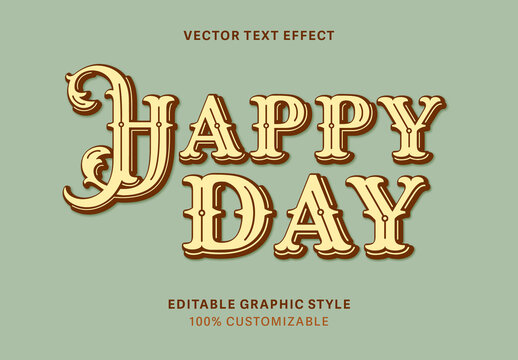 Beige and Brown Vintage Retro Shadow Text Effect