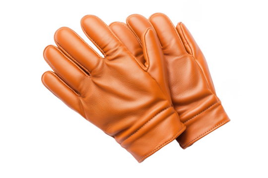 Stylish brown leather gloves perfect for autumn and winter outdoor activities, keeping hands warm and protected in cold weather conditions