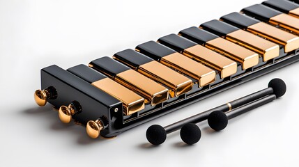 Naklejka premium Artistic vibraphone sound a close-up of vibrant performance