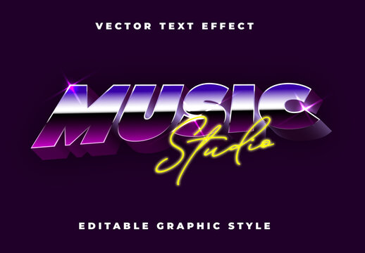 Gradient Purple Retro 3D Stylish Nostalgic Text Effect