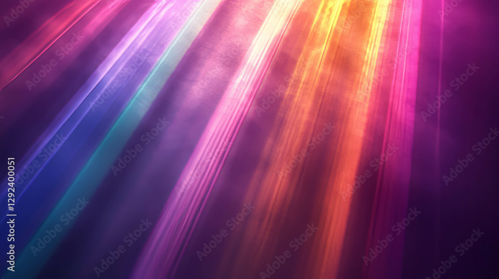 Poster vibrant rainbow light background creating a sense of wonder and colorful atmosphere