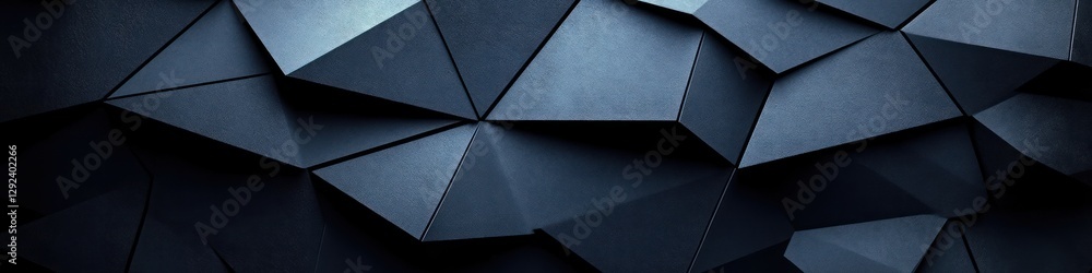 Poster modern black triangle design with ambient lighting and shadows