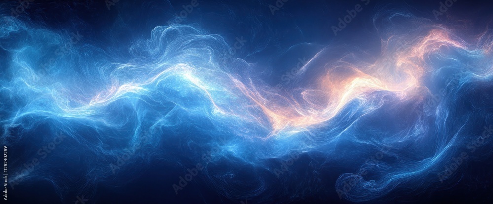 Poster futuristic abstract background with blue light rays and dynamic motion in technology and energy conc